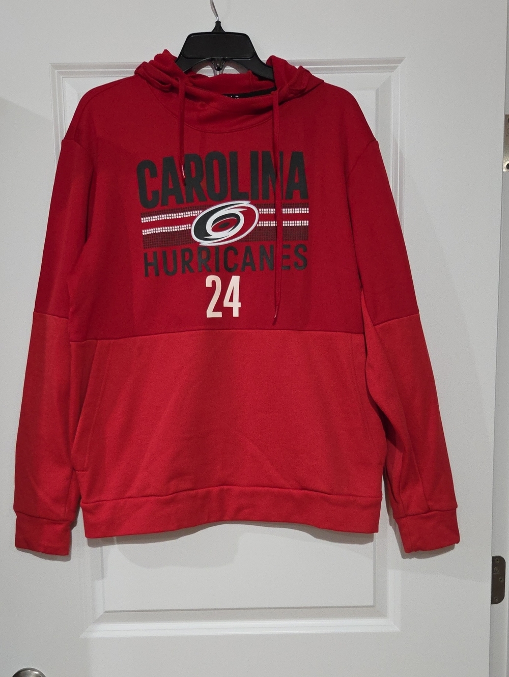 adidas Red Carolina Hurricanes #24 Hooded Sweatshirt